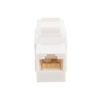 NavePoint CAT6A UTP Inline Keystone Coupler, 10 Pack, White