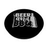 Beer BBQ Grill Master Gift Retro Fun Cool Barbecue Grilling PopSockets Swappable PopGrip