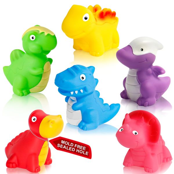 Bath Toys for Kids Ages 1-3 Baby Bath Toys, No Hole Bath Toys Toddlers 2-4, Mold Free Bath Toys for Toddlers 1-3 Dinosaur Toys Bathtub Bath Toys for Babies 6-12 18 Months Baby Boy Girl Gifts