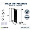 Wall-Mount Glove Holder Black Wire Dispenser for 2 Disposable Glove Tissue Boxes