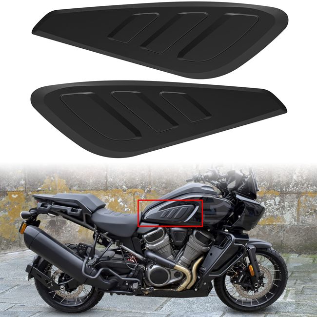 VEISUTOR Motorcycle Fuel Tank Knee Pad for Pan America 1250, Rubber Tank Side Panels Protector Stickers for Harley Pan America 1250 ADV PANAMERICA 1250S Special 2021 2022 Accessories（2PCS）