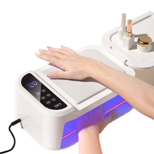 3 in 1 Nail Armrest UV LED Light 180W 69 LEDs Auto Light Sensor Switch with Timer, LED LCD Panel, LED Nail Light, UV Light, Put Both Hands At The Same Time (A02)