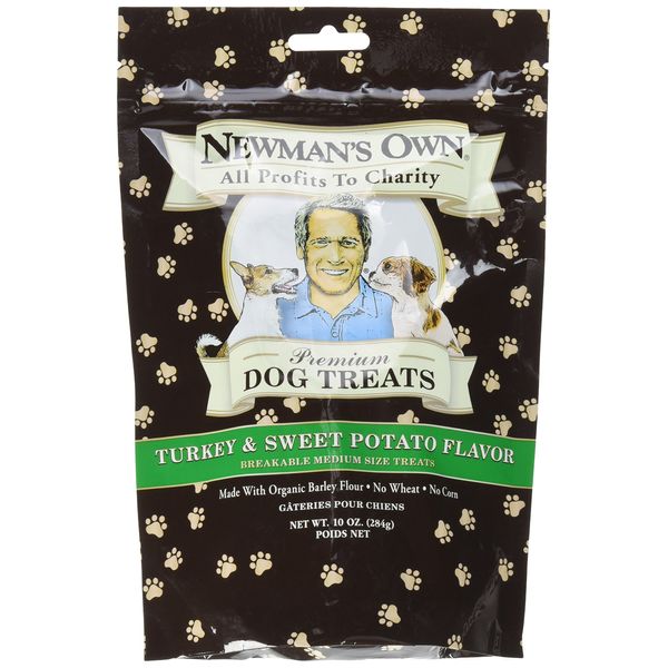 Newman's Own Premium Dog Treats, Turkey and Sweet Potato, Medium Size, 10 oz(us)