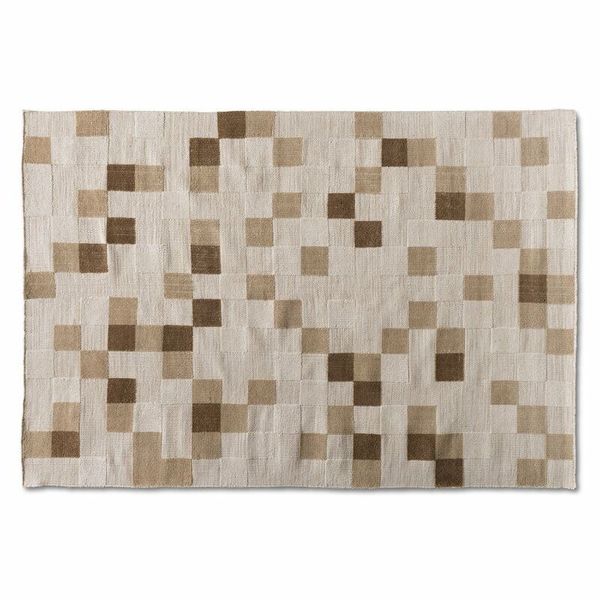 Bowery Hill Modern Ivory and Beige Handwoven PET Yarn Indoor and Outdoor Rug