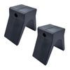 2Pcs V-Span Boat Trailer Bow Stop 2" Width X 4" Non Marking Polyurethane Mounting Hole 1/2"