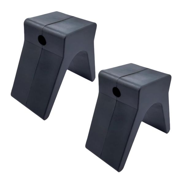 2Pcs V-Span Boat Trailer Bow Stop 2" Width X 4" Non Marking Polyurethane Mounting Hole 1/2"