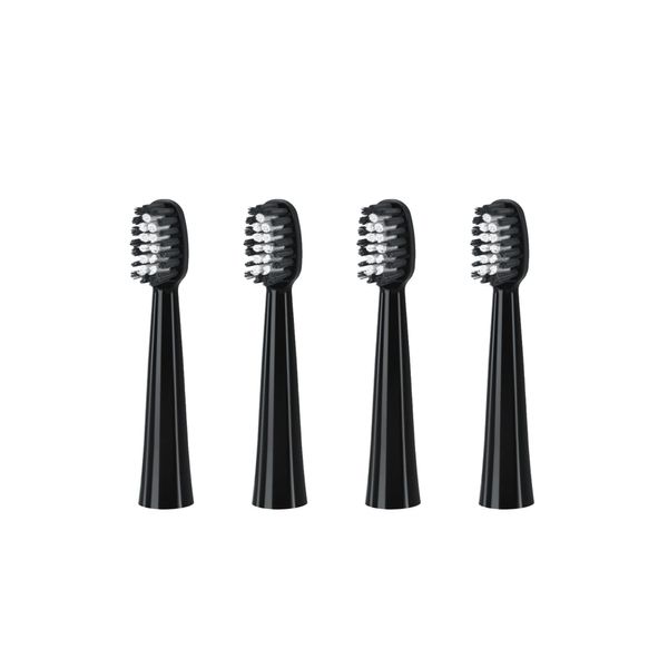 7am2m AM106 Electric Toothbrush Brush Heads x 4 for 7am2m Electric Toothbrush(Black)