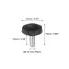 sourcing map 30pcs M4 x 10mm Metric Male Thread Knurled Knobs, Thumb Screw Clamping Knobs Grip Plastic Handle Hand Knobs with Threaded Stud, Black