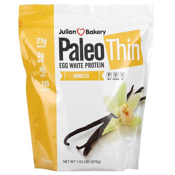 Julian Bakery Paleo Protein Egg White Protein Vanilla 2 lbs 907 g Gluten-Free,