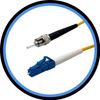 PacSatSales - Fiber Optic Patch Cable - Single Mode - SIMPLEX - OS1-9/125um (10M, LC to ST)