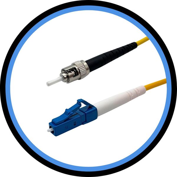 PacSatSales - Fiber Optic Patch Cable - Single Mode - SIMPLEX - OS1-9/125um (10M, LC to ST)