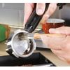 cilio Barista Cleaning Brush, Portafilter Brush Made of Cherry Wood with Natural Bristles, for Final Thorough Cleaning, Cleaning Brush for Tamper Station, Length 19 cm