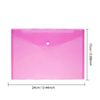 12 File folders A4 Pink Document Wallets -Folder Plastic Small Button Stud Sleeves Thickness 200 Micron (Pink)