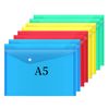 Plastic Wallets A5 Folders 8Pcs File Folder Assorted Colours Document Folders with Button