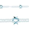 Foil Ceiling Decorations Ice Blue Christmas Decorations (15cm Garland)