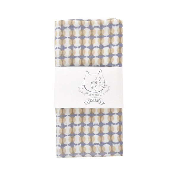 Gauze Tenugui Nyakotama Pattern GY