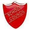 Smartbadge® Red School Council Shield Shape Badge ideal for schools (GW)