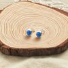 Philip Jones Synthetic Blue Opal Stud Earrings