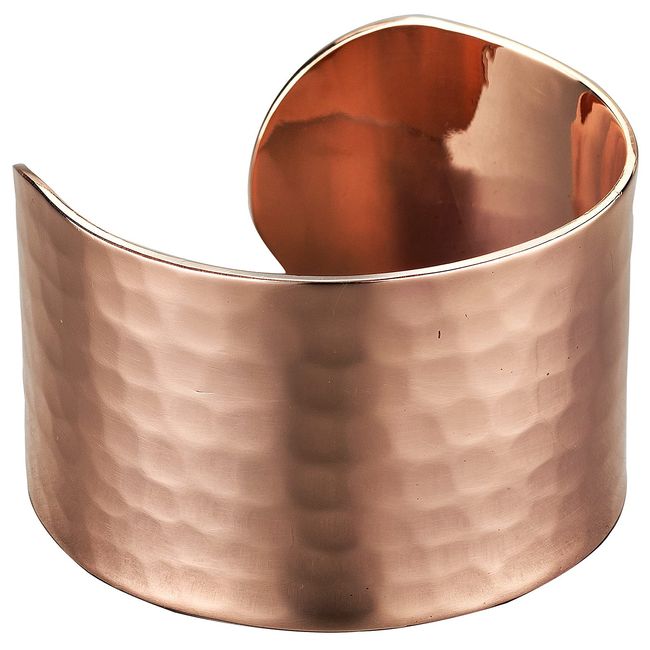 DEMMEX Hand Crafted Thickest 100% Turkish Hammered Copper Unisex Cuff Bracelet, 1.5mm Thick Solid Uncoated Pure Copper, Reduce Joint Pain, Inflammation & Stress (Copper, 1.6 Inches)