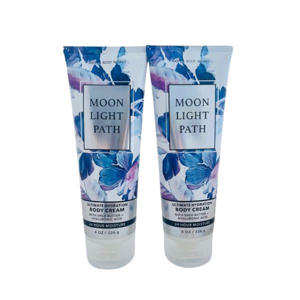 Bath and Body Works Gift Set of of 2 - 8 oz Body Cream - (Moon Light Path)