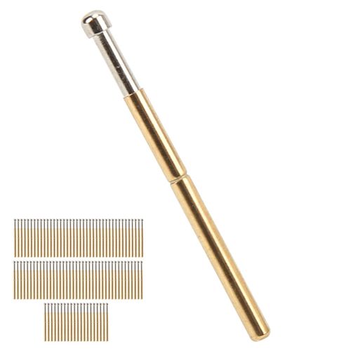 100 Pcs Pogo Pins P125‑D Spring Test Probes Big Round Head Type 2.0mm Diameter Test Tools PCB Testing Pin