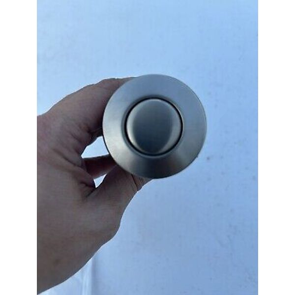 Sink Top Garbage Disposal Air Switch Button with Air Hose, Brushed Nickel