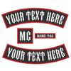 Custom Embroidered Patch Rocker Name Tag MC Motorcycle Biker Sew on Patch - 13 inch Set (B-1) - 4 pc