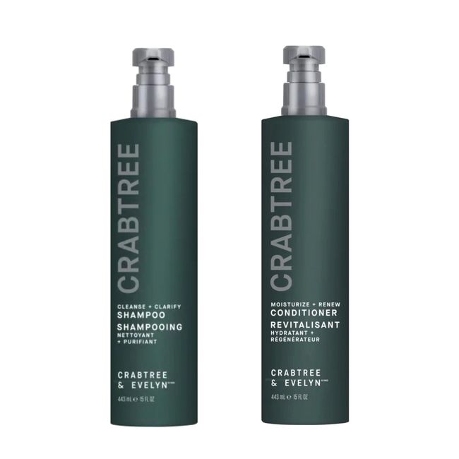 Crabtree & Evelyn Cleanse Clarify Shampoo & Conditioner 15oz New