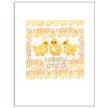 Happy Easter Chicks Card kit - Complete Cross Stitch kit on 16 aida with Colour Chart