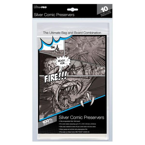 Ultra Pro Clear Comic Bags 10 Count Silver Size Preserver [NEW]  Poly Book
