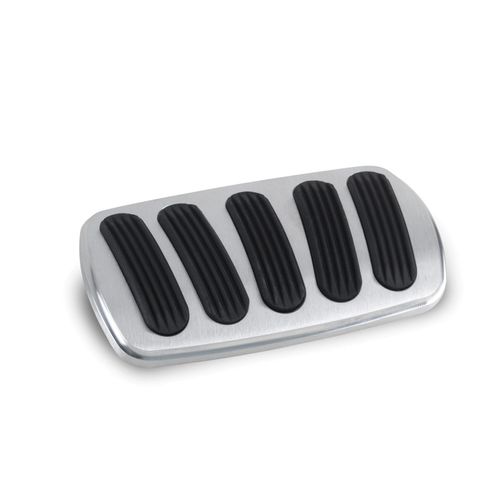 Lokar BAG-6138 Billet Aluminum Curved XL Non Power Brake Pad with Rubber for Chevy