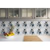 Kitchen Tile Stickers Splashback Floor Peel and Stick Abstract marble triangles