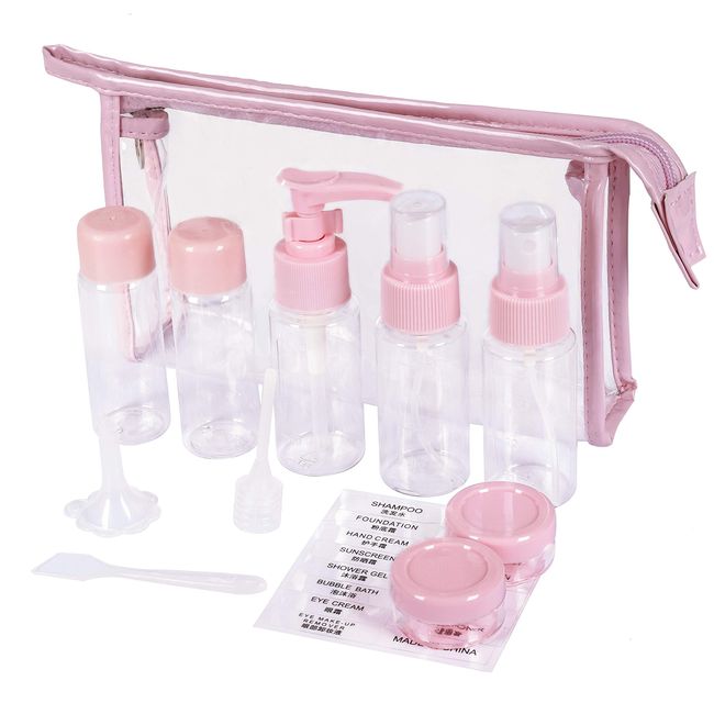 Travel Bottles Kit, Leak Proof Portable Toiletry Containers Set, Clear PET  Flight Size Cosmetic Containers