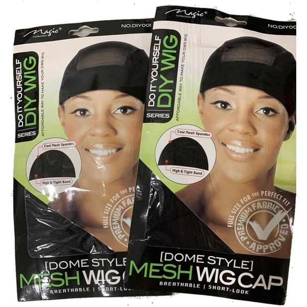 2 pack Wig Caps for Wig Making - Stretchable Dome Mesh Wig Caps for Women