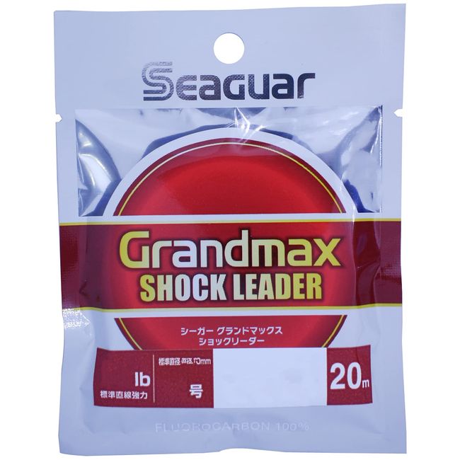 Seaguar Line Leader, Seagar Grand Max Shock Leader, Fishing Fluorocarbon Line, 20m, No. 10, 44.5lb, Clear