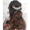 Edary Bride Wedding Hair Vine Silver Flower Headband Headpiece Wedding Crystal Hair Piece Bridal Rhinestone Hair Accessories for Women and Girls