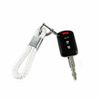 Braided White Genuine Leather Strap Keychain Smart Key Ring Fob Universal Fit