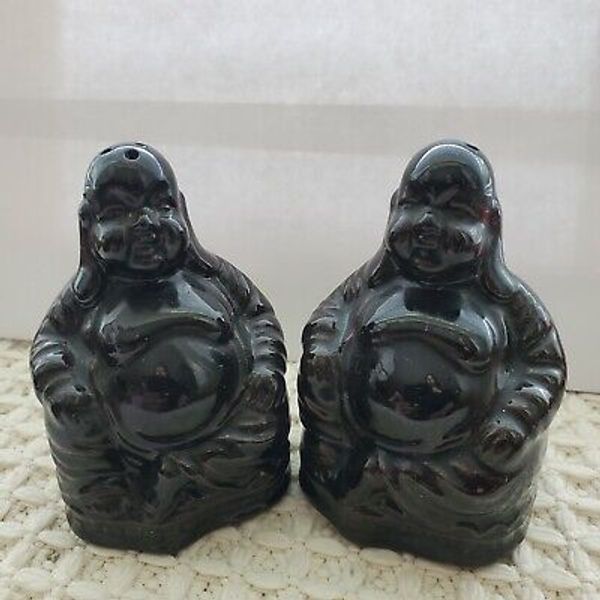 Buddha Good Health Salt & Pepper Shakers By Cnc Made In Japan