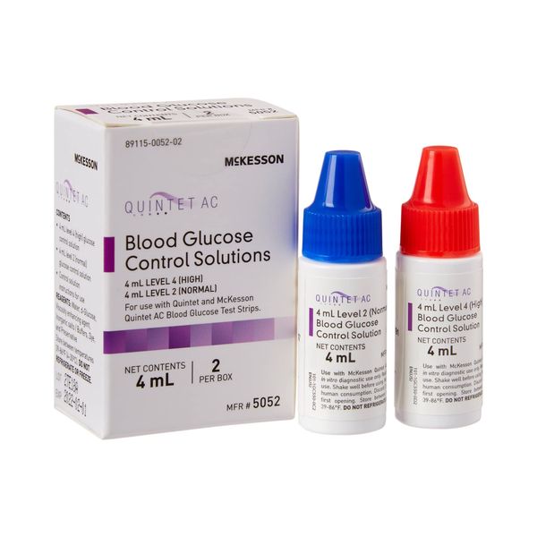 McKesson Quintet AC Blood Control Solution for Glucose Meter Level 1 / Level 2, 1 Count