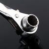 17-19mm Scaffold Spanner Ratcheting Socket Wrench Flat Satin Cr-v Ratchet Podger Tool