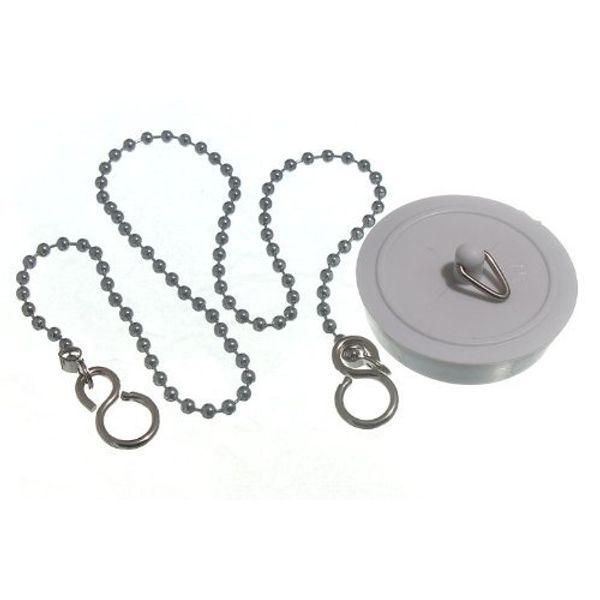 Basin Plug White 44Mm 1 3/4 Inch With 450Mm Chain
