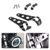 Black Universal Motorcycle Headlight Lamp Mount Bracket Housing Mounting Clamps