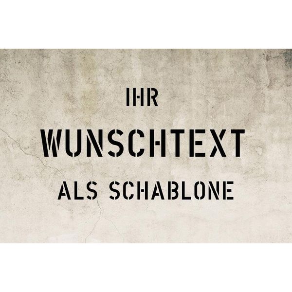 Signierschablone, Textschablone mit Wunschtext, ihr individueller Schriftzug als Schablone (Zeichenhöhe 30mm)