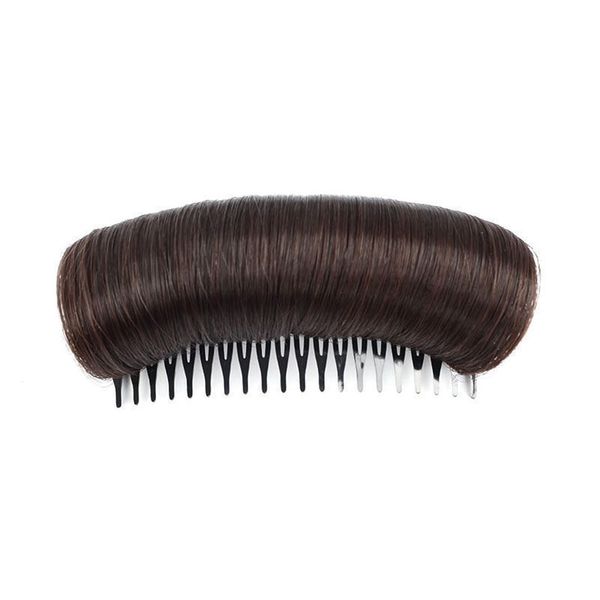 One Piece Lightweight Natural Hair Bump Clip Volume DIY Bump It Up Volume Hair Base Breathable Beehive Fluffy Hair Pad for Women Girls Dark Brown