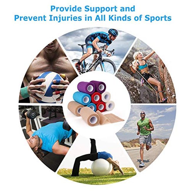 Self Adhesive Bandage, Cohesive Wrap Tape Reduce Swelling For Sports For  Wrist Skin Color