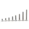 300pcs M2.5 A2 Countersunk Screws Stainless Steel Hex Socket Screws Bolt With Hex Nuts Assortment Full Thread Plain Finish(C: Flat head)