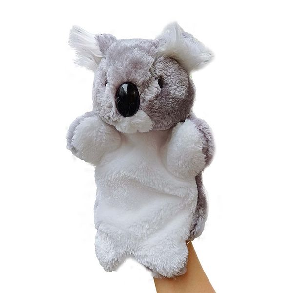 Koala Bear Hand Puppets Plush Animals Toys for Imaginative Pretend Play Storytelling Gifts for Kids Boys Girls Gray