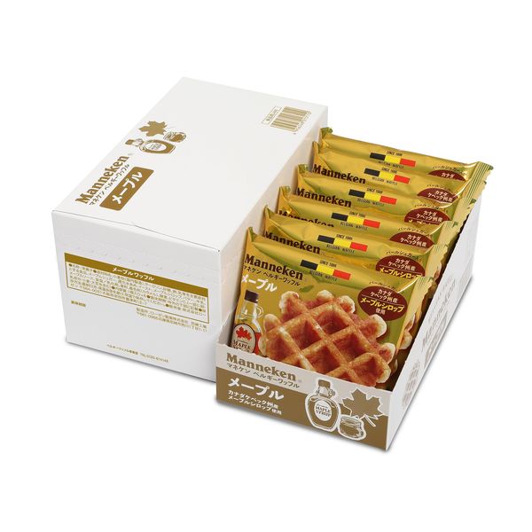 Maneken Belgian Waffle, Maple Waffle, 6-Pack, Sweets, Individually Packaged, Snacks, Breakfast (ANF-4)