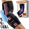 Dr. Brace ELITE Elbow Brace Support, Compression Sleeve Small Black/Pink  New
