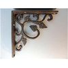 Pair of small cast Iron wall mounted antique style leaf sample, shelf brackets, wall bracket.
